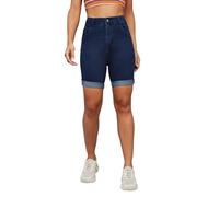 Dolce Crudo Pantaloncini in jeans da donna, sopra il ginocchio, blu (mystic blue), L
