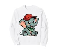 Dolce Cucciolo di Elefante con Cappellino da Baseball Felpa