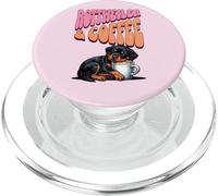 dolce cucciolo di Rottweiler cane e tazza di caffè al mattino PopSockets PopGrip per MagSafe