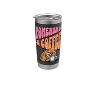 dolce cucciolo pomerese cane e una tazza di caffè al mattino Bicchiere termico in acciaio inox doppia parete