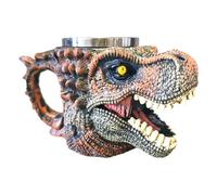 dolce - da caffè 3D con teschio di dinosauro, in resina in acciaio | da tè portatile retrò con ossa di testa di drago | divertente di dinosauro per amici, bevande