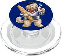 dolce divertente barboncino cane tazza caffè Francia bandiera PopSockets PopGrip per MagSafe