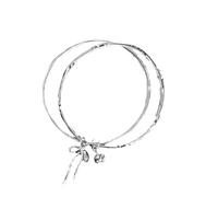 Dolce doppio strato Bow Bell braccialetto squisito design a doppio strato con suono giocoso campana che mostra la perfetta combinazione di e vivacità set di gioielli da sposa, Misura unica, Zinco