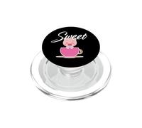 Dolce e carino porcellino rosa in una tazza da tè PopSockets PopGrip per MagSafe