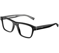 Dolce & Gabbana Uomo DG3362 501 Montature da vista Acetato Nero Trasparente Squadrata Normale