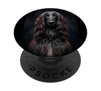 dolce elegante nero afghano cane ironia levriero PopSockets PopGrip Adesivo