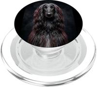 dolce elegante nero afghano cane ironia levriero PopSockets PopGrip per MagSafe
