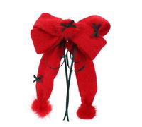 Dolce Fermaglio Per Capelli Harajuku Lungo Nastro/Knit Bowknot Forma Duckbill Clip Per Capelli Di Capodanno Forcine Per Adolescenti Bambini