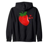 Dolce Fragola Amore Cuore Estate Frutti d'Estate Fragole Felpa con Cappuccio