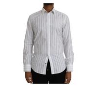 Dolce & Gabbana - Abito formale a righe camicia oro - - Shirts - Uomo - Bianco - M