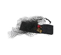 Dolce & Gabbana, ,Accessories ,Donna ,Nero ,ONE SIZE Strawberry Sicily Crystal Mesh Net Headband Diadem