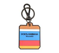 Dolce & Gabbana, ,Accessories ,Uomo ,Multicolore ,ONE SIZE Portachiavi Multicolore con Logo in Gomma