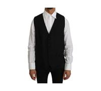 Dolce & Gabbana - Aggiorna il tuo look formale con questo Gilet in Lana e Seta - - Suits - Uomo - Nero - S