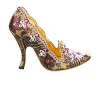 Dolce & Gabbana Aladino Décolleté Lurex Jacquard Gold Rosa 09035