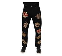 Dolce & Gabbana - Barocco Reale Pantaloni da Abito Uomo - - Jeans - Uomo - Nero - M