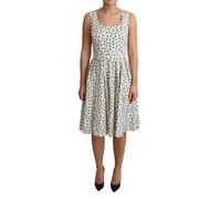 Dolce & Gabbana Beige Dotted Cotton A-Line Gown Dress - IT44|L