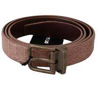 Dolce & Gabbana Beige Exotic Skin Gold Buckle Leather Belt - 90 cm / 36 Inches