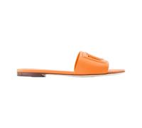 Dolce & Gabbana - Ciabatte in vitello con logo DG - - Shoes - Donna - Arancione - 37 EU