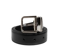 Dolce & Gabbana Black Classic Leather Metal Buckle Belt - 85 cm / 34 Inches
