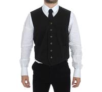 Dolce & Gabbana Black Cotton Blend Dress Vest Gilet - IT50 | L
