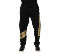 Dolce & Gabbana Black Cotton Logo Tape Men Jogger Pants - IT48 | M