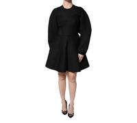 Dolce & Gabbana Black Cotton Long Sleeves A-line Mini Dress - IT40|S