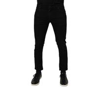 Dolce & Gabbana Black Cotton Stretch Skinny Men Denim Jeans - IT58 | XXL