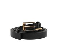 Dolce & Gabbana Black Double Strap Leather Gold Buckle Belt - 105 cm / 42 Inches