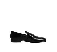 Dolce & Gabbana Black Exotic Leather DG Logo Loafers Formal Dress Shoes - EU42/US9