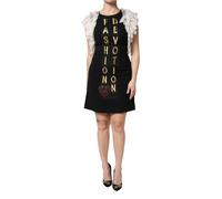 Dolce & Gabbana Black Fashion Devotion Embellish Mini Dress - IT42|M