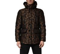 Dolce & Gabbana Black Floral Jacquard Quilted Hooded Jacket - IT54 | XL