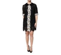 Dolce & Gabbana Black Floral Lace Embellished Mini Dress - IT40|S