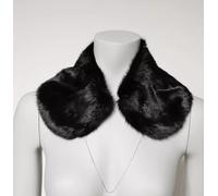 Dolce & Gabbana Black Fur Shawl Neck Wrap Cover Collar Scarf - IT40|S