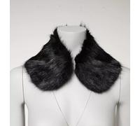 Dolce & Gabbana Black Fur Shawl Neck Wrap Cover Collar Scarf - IT40|S