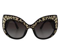 Dolce & Gabbana Black Gold Sequin Butterfly Polarized DG4326 Sunglasses