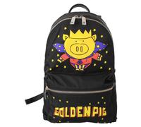 Dolce & Gabbana Black Golden Pig of the Year School Backpack