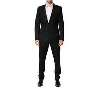Dolce & Gabbana Black Jacquard Single Breasted 2 Piece Suit - IT48 | M