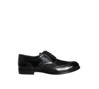 Dolce & Gabbana Black Leather Floral Lace Dress Formal Shoes - EU36/US5.5