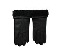 Dolce & Gabbana Black Leather Fur Short Hands Gloves - 9|M