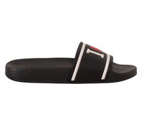Dolce & Gabbana Black Leather I Love D&G Slides Sandals - EU35/US4.5