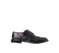 Dolce & Gabbana Black Leather Oxford Wingtip Formal Men Shoes - EU41/US8