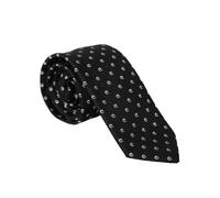 Dolce & Gabbana Black Logo Cotton Blend Adjustable Tie