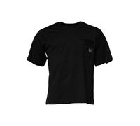 Dolce & Gabbana Black Logo Patch Cotton Crew Neck T-shirt - IT44 | XS