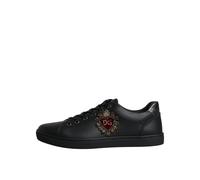 Dolce & Gabbana Black London Sacred Heart Men Sneakers Shoes - EU43/US10