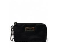 Dolce & Gabbana Black Nylon Logo Plaque Keyring Pouch Clutch Bag