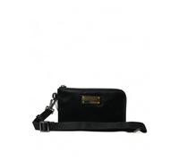 Dolce & Gabbana Black Nylon Logo Plaque Keyring Pouch Clutch Bag
