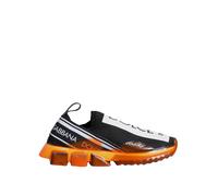Dolce & Gabbana Black Orange Sorrento Slip On Sneakers Shoes - EU40.5/US7.5