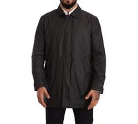 Dolce & Gabbana Black Polyester Mens Trench Coat Jacket - IT44 | XS