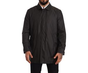 Dolce & Gabbana Black Polyester Mens Trench Coat Jacket - IT44 | XS