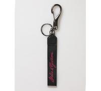 Dolce & Gabbana Black Red Polyester DG Logo Silver Men Keychain Keyring